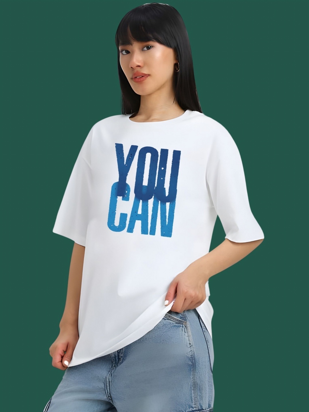 DressBerry Women Typography Printed Round Neck Cotton Oversized T-shirt, White
DressBerry Women Typography Printed Round Neck Cotton Oversized T-shirt, White
