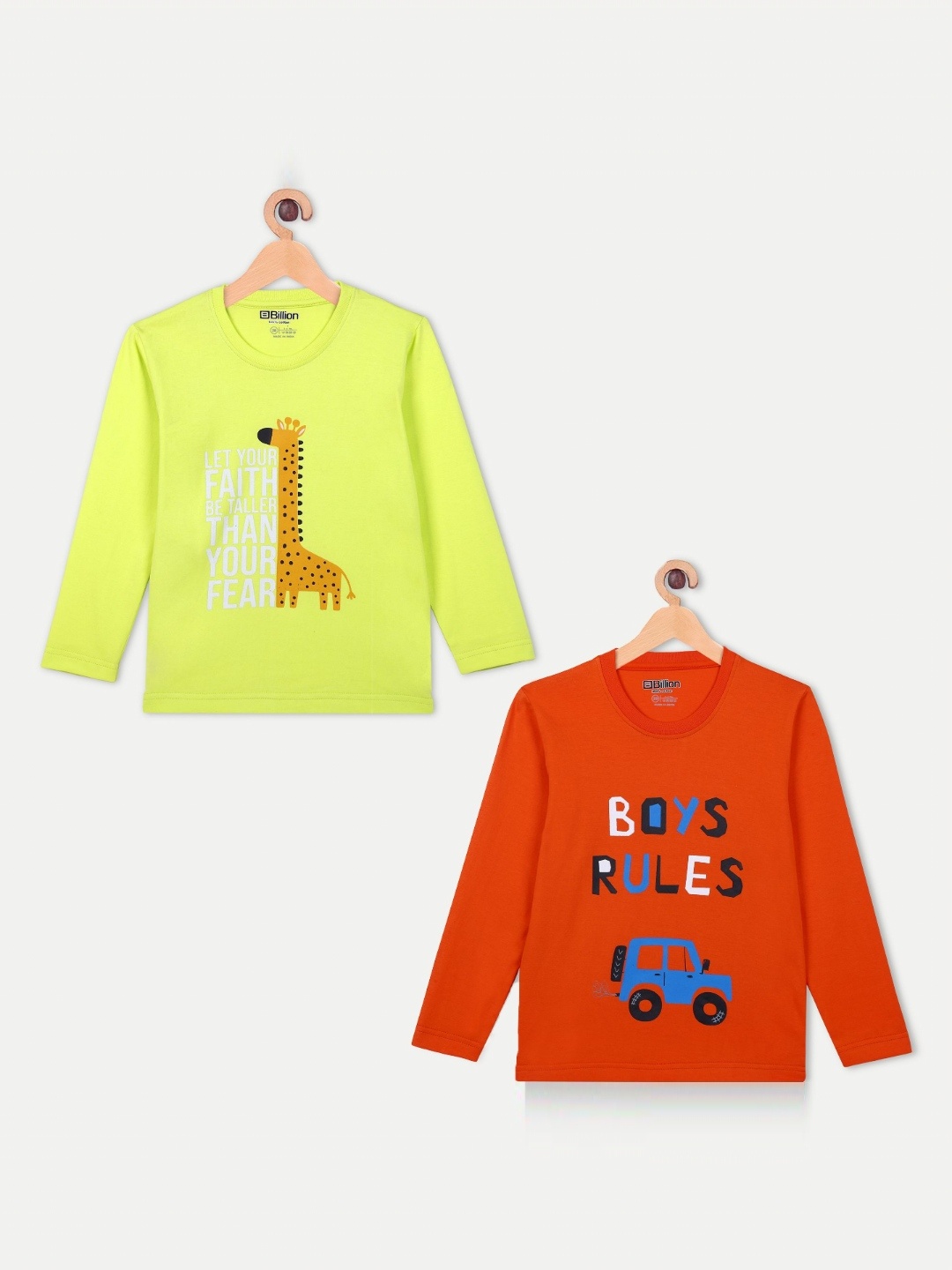 Billion Boys Pack Of 2 Graphic Printed Round Neck Regular Fit Cotton T-shirts, Yellow
Billion Boys Pack Of 2 Graphic Printed Round Neck Regular Fit Cotton T-shirts, Yellow