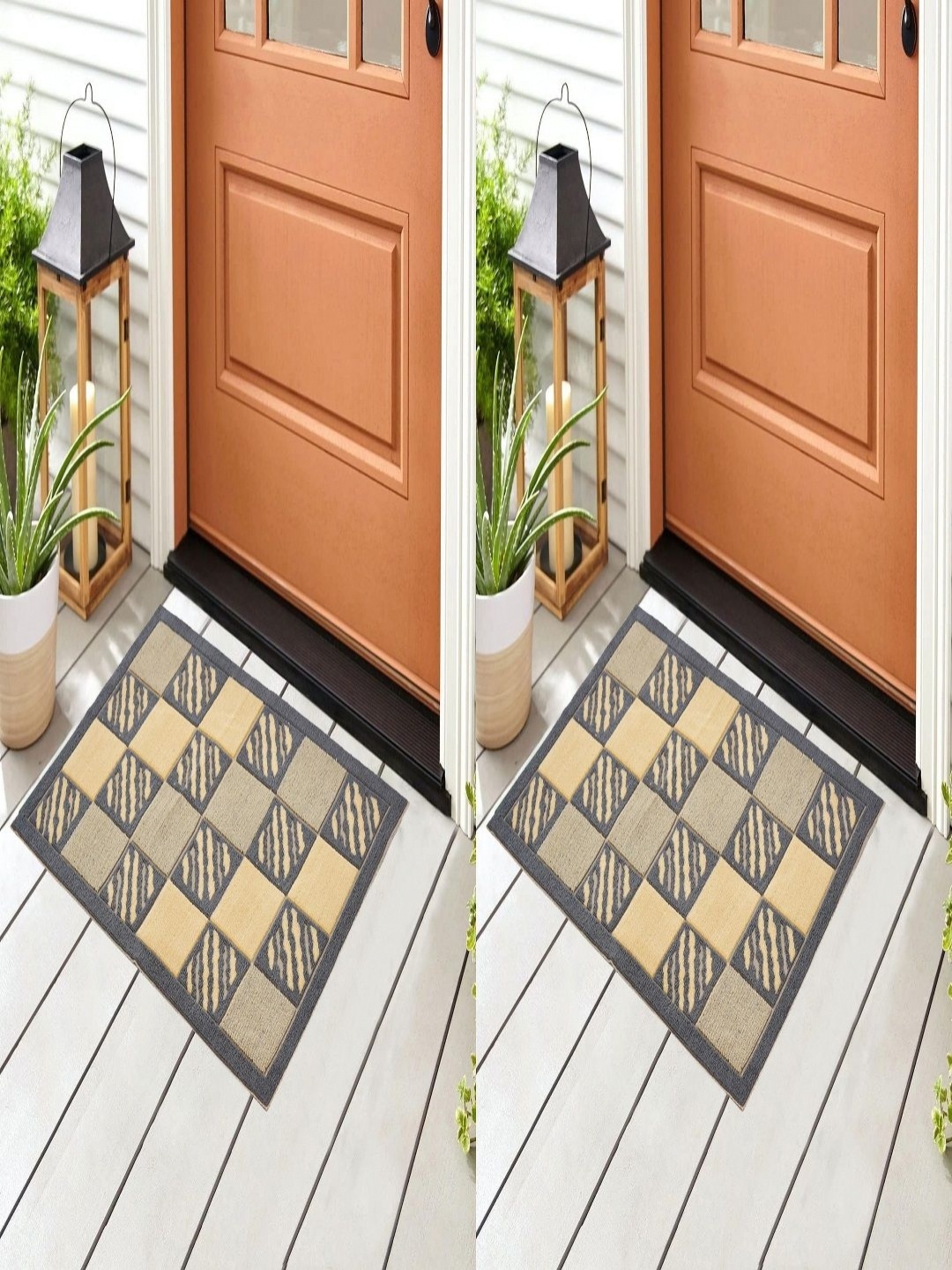 Myntra Elegant Homes Grey & Beige 2 Pieces Geometric Cotton Rectangular Anti-Slip Doormats
Myntra Elegant Homes Grey & Beige 2 Pieces Geometric Cotton Rectangular Anti-Slip Doormats
