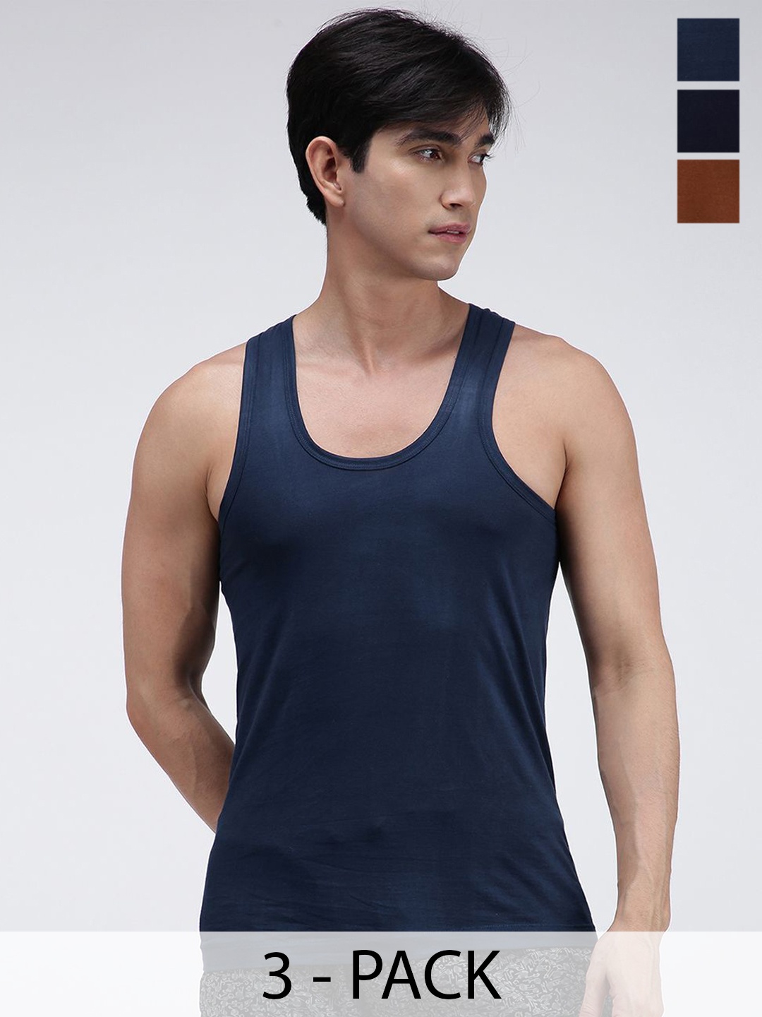 AMUL COMFY Pack Of 3 Pure Cotton Undershirt Innerwear Vests AC-CVESTRN-LB-NY-AF-XL-3PC, Brown
AMUL COMFY Pack Of 3 Pure Cotton Undershirt Innerwear Vests AC-CVESTRN-LB-NY-AF-XL-3PC, Brown