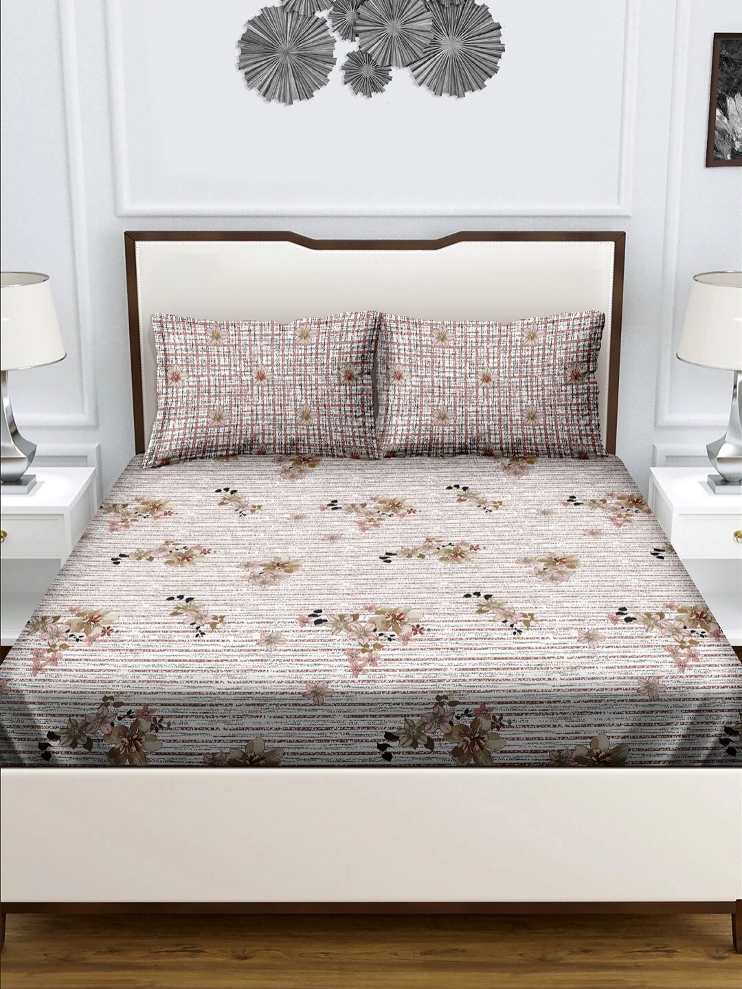 Myntra Elegant Homes Brown & White Printed Cotton 180 TC Queen Bedsheet Set 2.43m x 2.64m
Myntra Elegant Homes Brown & White Printed Cotton 180 TC Queen Bedsheet Set 2.43m x 2.64m