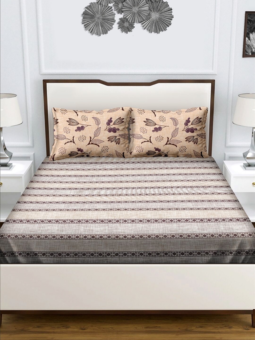 Myntra Elegant Homes Brown & Beige Printed Cotton 180 TC Queen Bedsheet Set 2.43m x 2.64m
Myntra Elegant Homes Brown & Beige Printed Cotton 180 TC Queen Bedsheet Set 2.43m x 2.64m