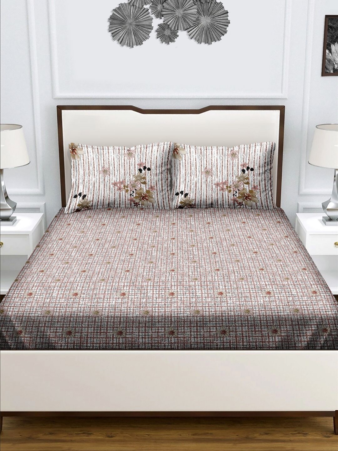 Myntra Elegant Homes White Printed 180 TC Pure Cotton Queen Bedsheet Set- 2.24 m x 2.44 m
Myntra Elegant Homes White Printed 180 TC Pure Cotton Queen Bedsheet Set- 2.24 m x 2.44 m