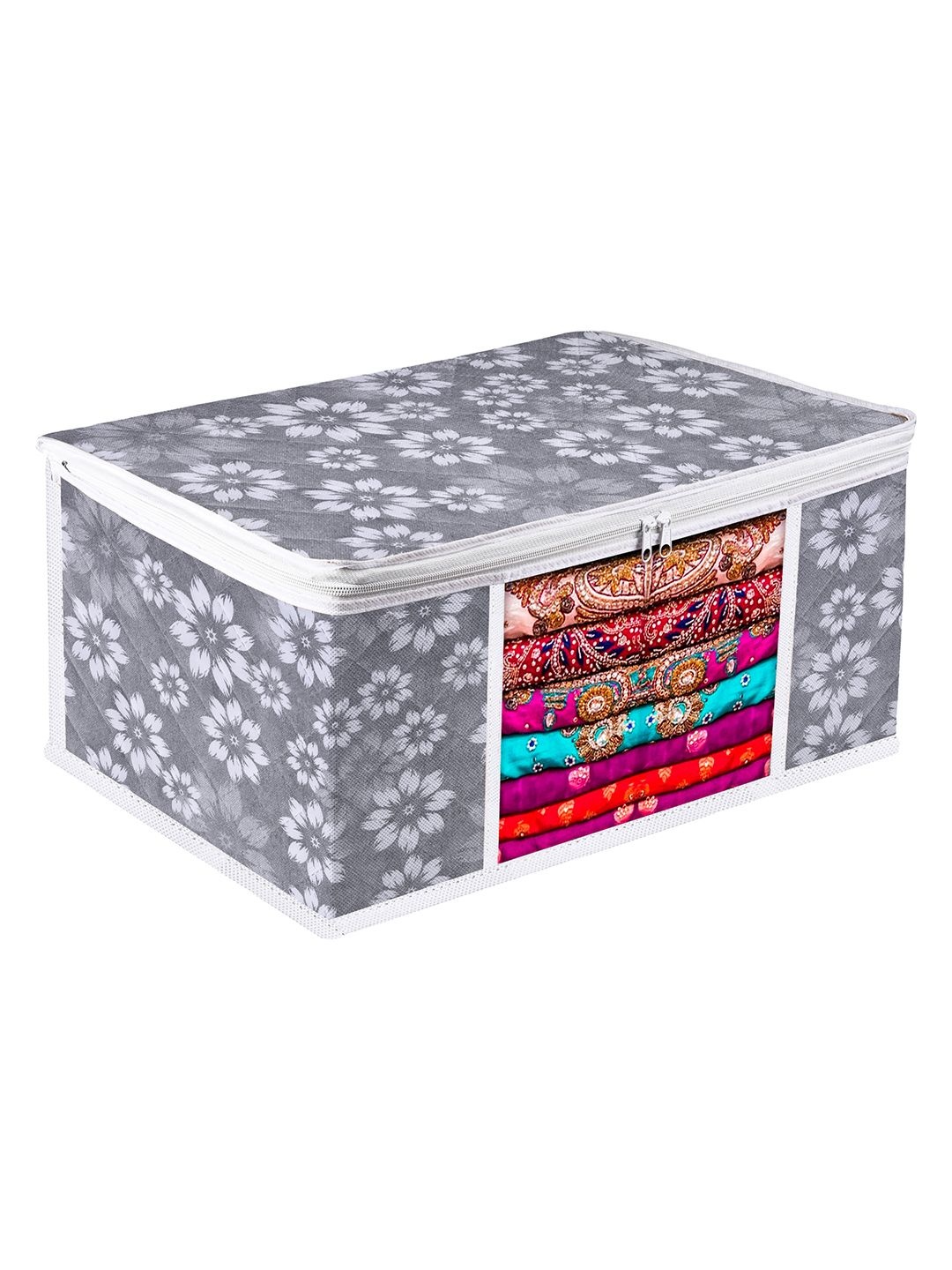 Kuber Industries Grey Flower Quilted Printed With Visible Window Multi-Utility Organiser
Kuber Industries Grey Flower Quilted Printed With Visible Window Multi-Utility Organiser