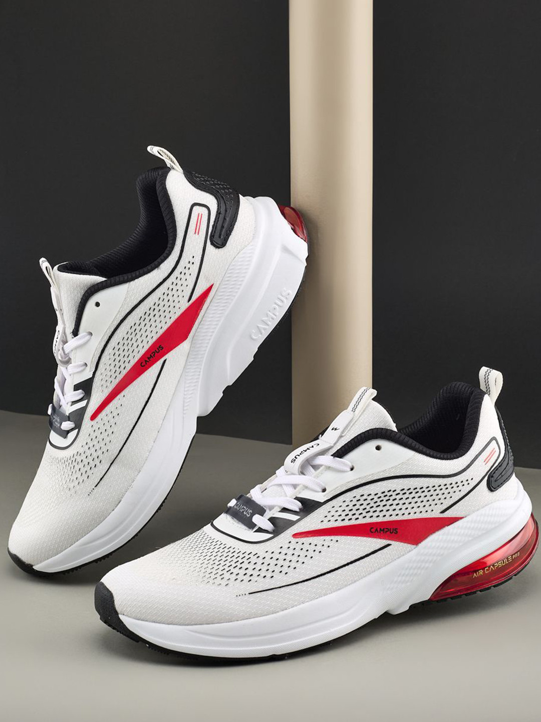 Campus Men Mesh Running Non-Marking Shoes, White
Campus Men Mesh Running Non-Marking Shoes, White