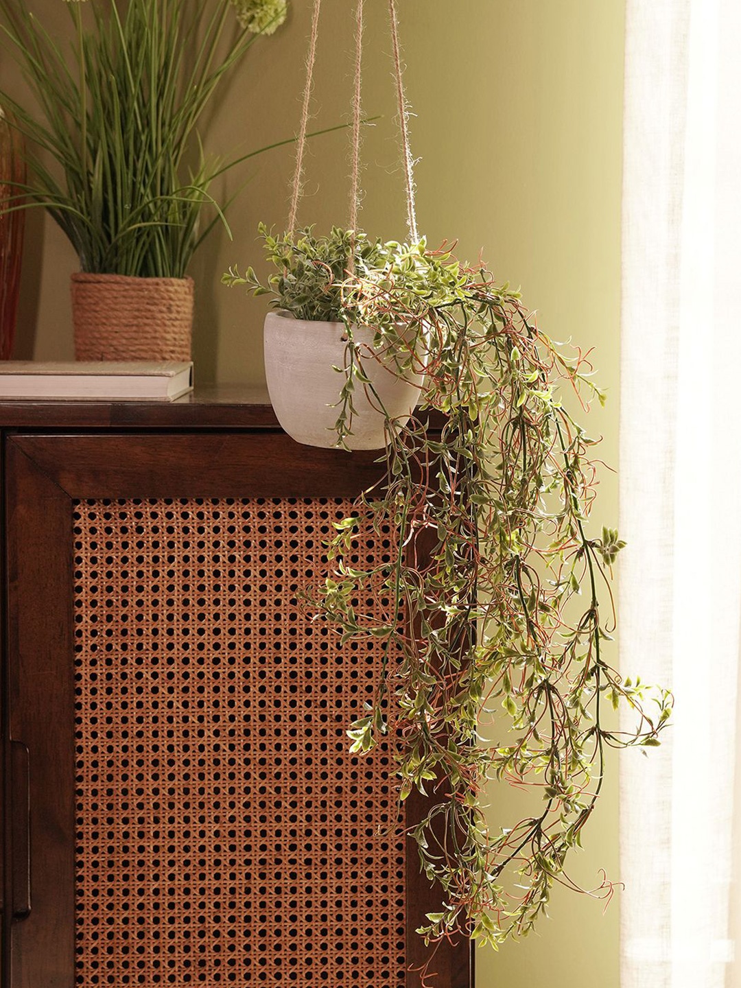 Pure Home and Living Green & Purple Hanging Alstroemeria Artificial Flower With Cement Pot
Pure Home and Living Green & Purple Hanging Alstroemeria Artificial Flower With Cement Pot