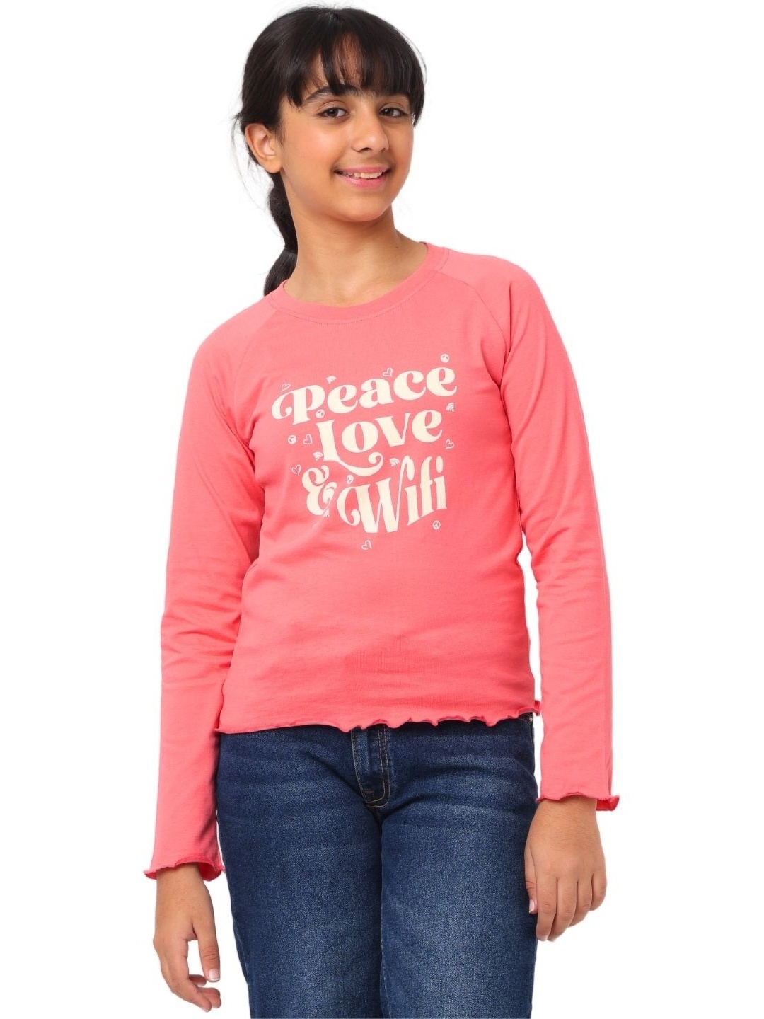 Nuego Girls Typography Printed Bio Finish Round Neck Half Sleeve Cotton T-shirt, Red
Nuego Girls Typography Printed Bio Finish Round Neck Half Sleeve Cotton T-shirt, Red