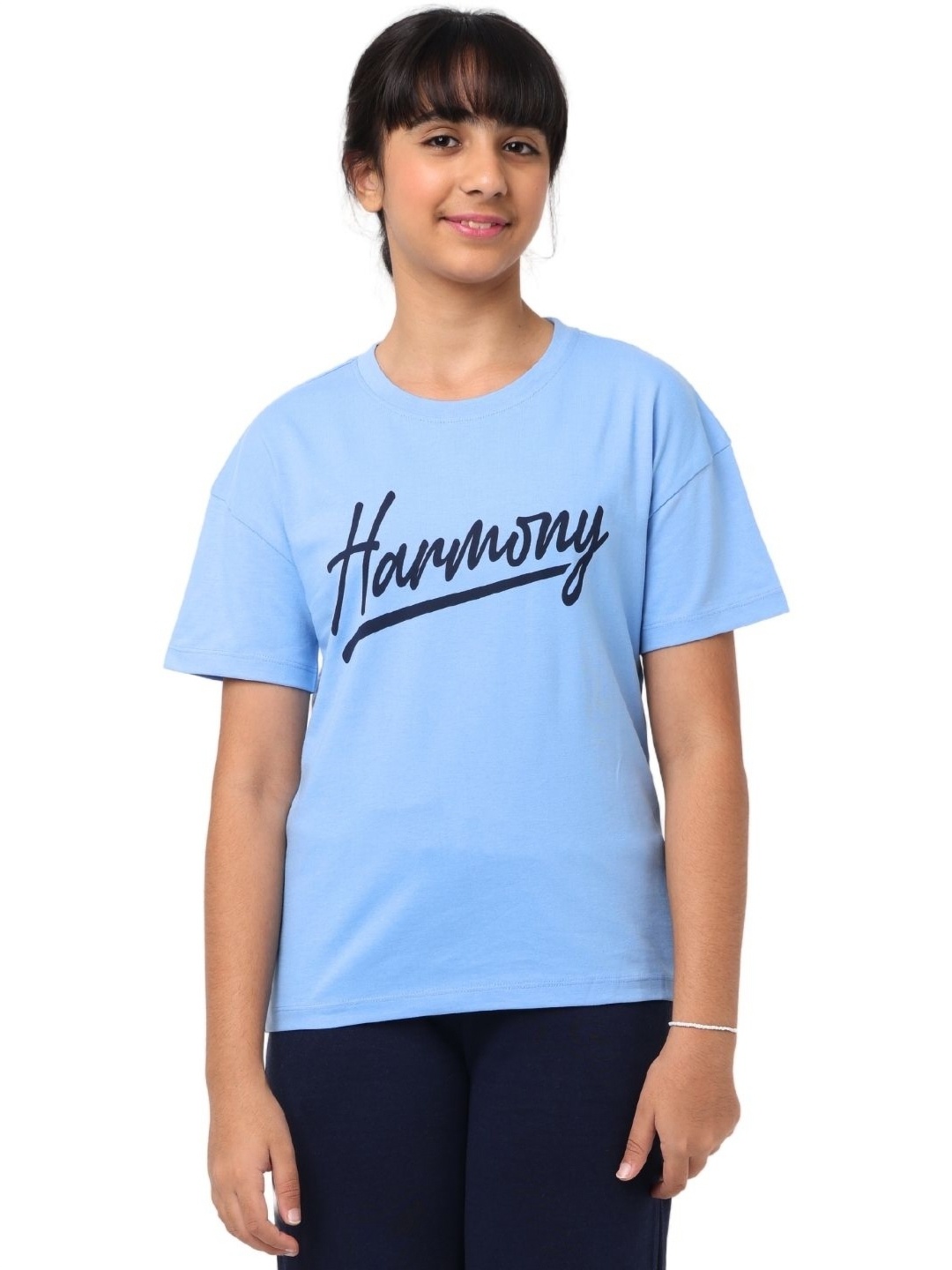 Nuego Girls Typography Print Bio Finish Round Neck Half Sleeve Relaxed Fit Cotton T-shirt, Blue
Nuego Girls Typography Print Bio Finish Round Neck Half Sleeve Relaxed Fit Cotton T-shirt, Blue