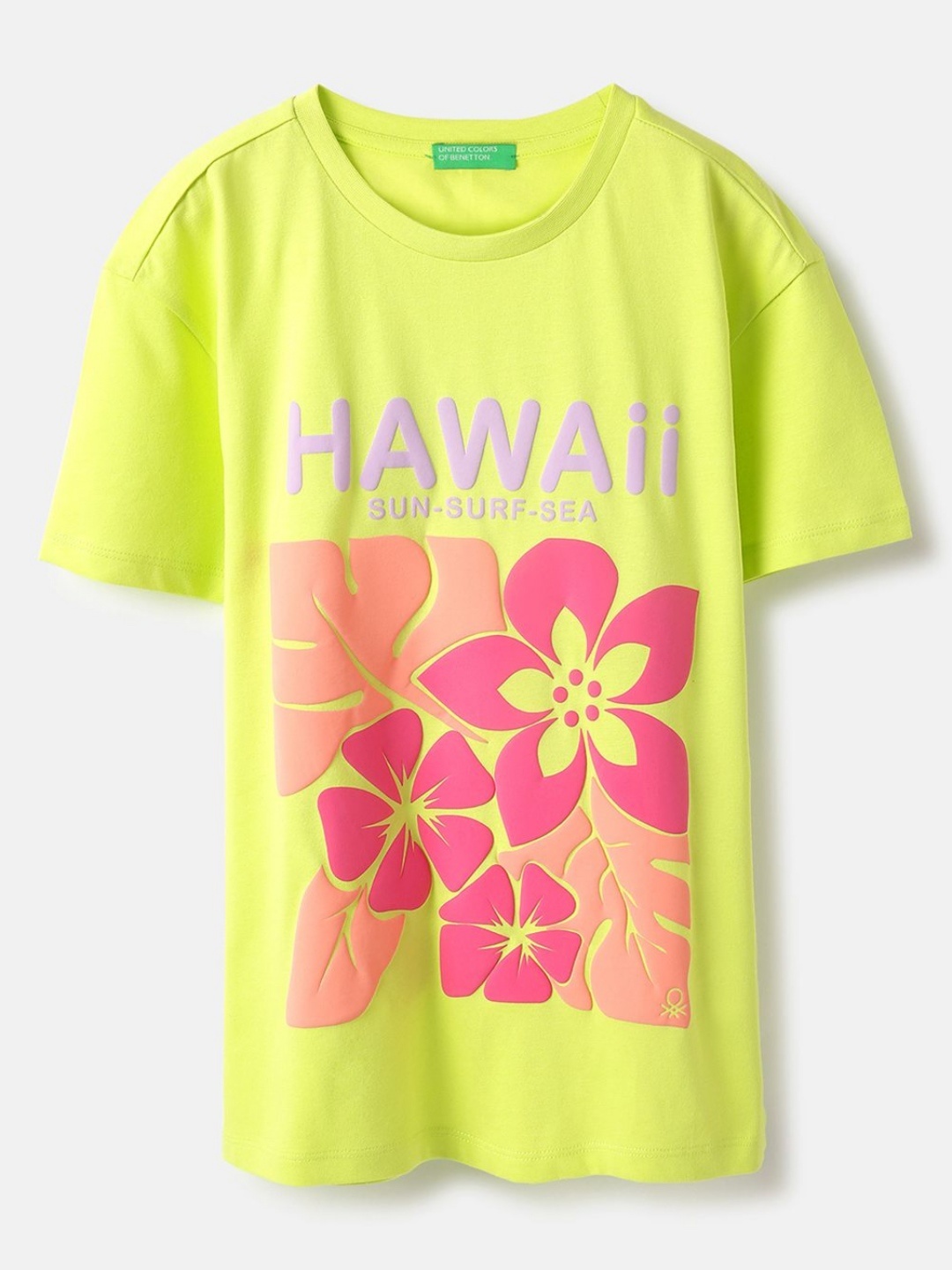 United Colors of Benetton Girls Floral Printed Round Neck Regular Fit Cotton T-shirt, Green
United Colors of Benetton Girls Floral Printed Round Neck Regular Fit Cotton T-shirt, Green