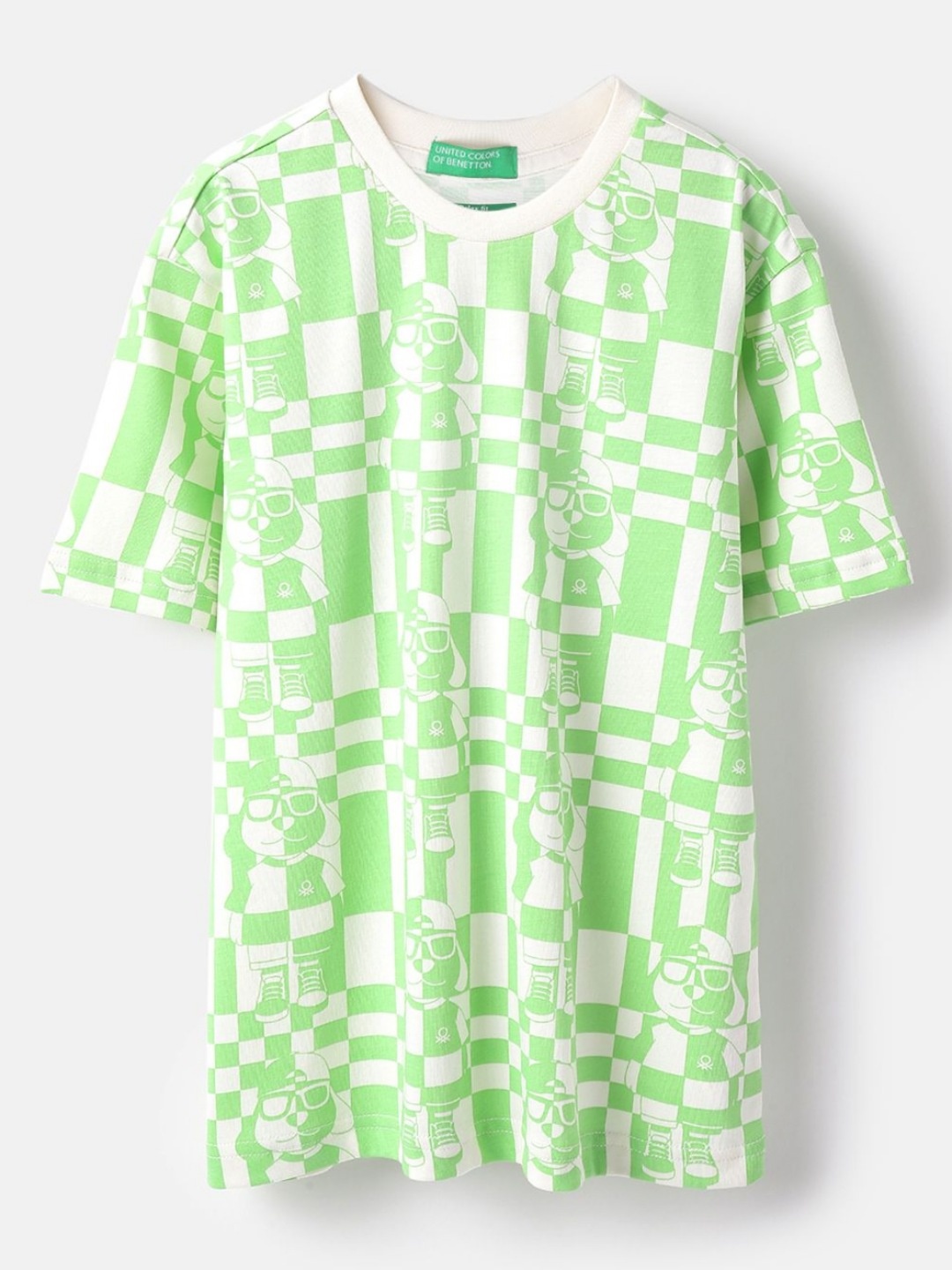 United Colors of Benetton Boys Geometric Printed Round Neck Regular Fit Cotton T-shirt, Green
United Colors of Benetton Boys Geometric Printed Round Neck Regular Fit Cotton T-shirt, Green