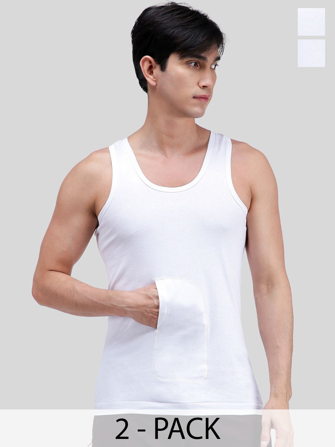 AMUL COMFY Pack Of 2 Pure Cotton Undershirt Innerwear Vests AC-IPKTVESTRN-WHT-XS-2PC, White
AMUL COMFY Pack Of 2 Pure Cotton Undershirt Innerwear Vests AC-IPKTVESTRN-WHT-XS-2PC, White