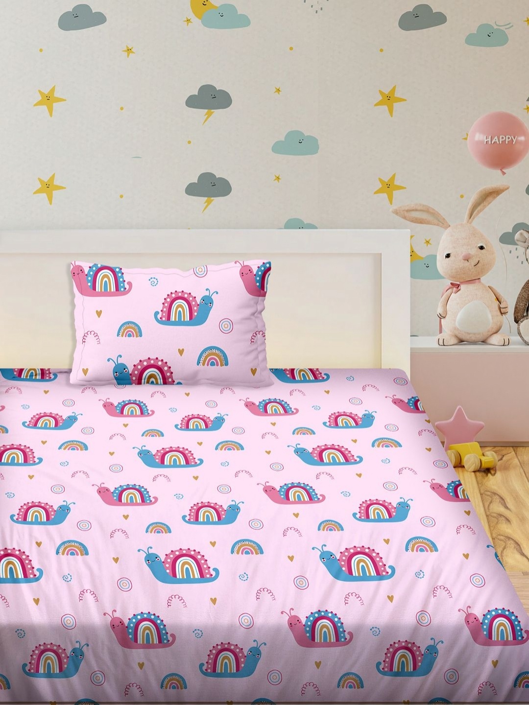 Myntra Elegant Homes Pink Printed 210 TC Pure Cotton Single Bedsheet Set 1.52 m x 2.28 m
Myntra Elegant Homes Pink Printed 210 TC Pure Cotton Single Bedsheet Set 1.52 m x 2.28 m