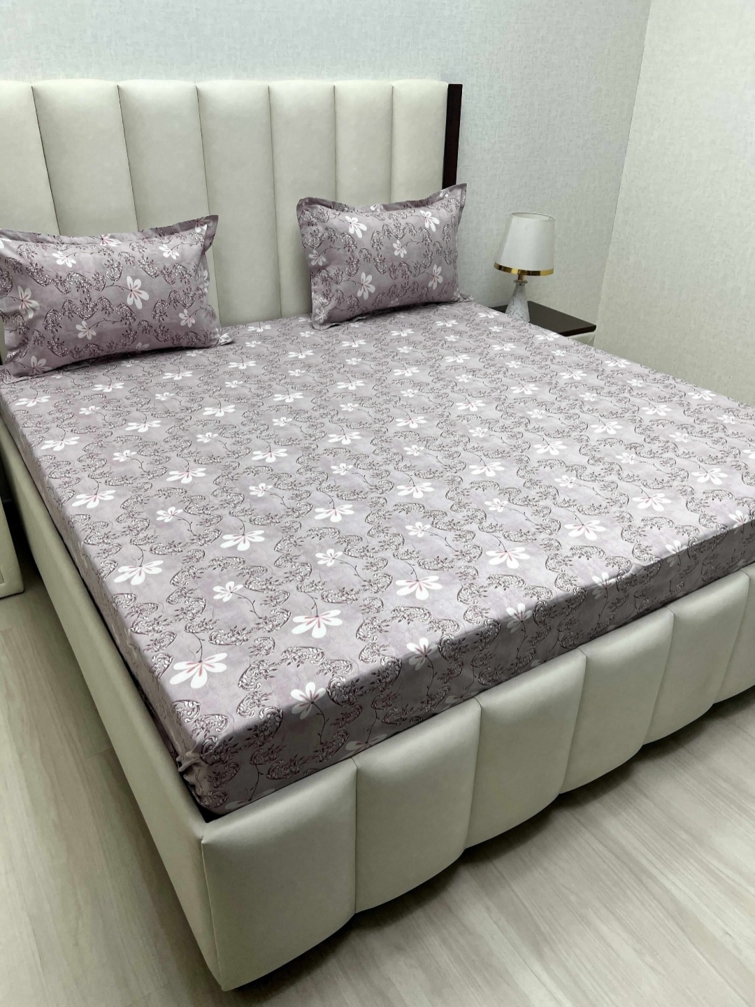 Pure Decor Passion Purple Printed 260 TC Pure Cotton Queen Bedsheet Set- 2.28m x 2.54m
Pure Decor Passion Purple Printed 260 TC Pure Cotton Queen Bedsheet Set- 2.28m x 2.54m