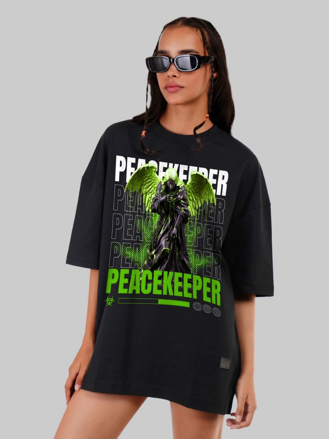 Underrated Club Women Bio Finish Graphic Printed Round Neck Cotton Oversized T-shirt, Black
Underrated Club Women Bio Finish Graphic Printed Round Neck Cotton Oversized T-shirt, Black