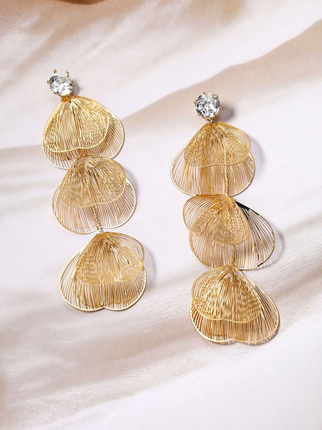 styledose Sterling Silver Artificial Stones Studded Leaf Shaped Drop Earrings, Gold
styledose Sterling Silver Artificial Stones Studded Leaf Shaped Drop Earrings, Gold