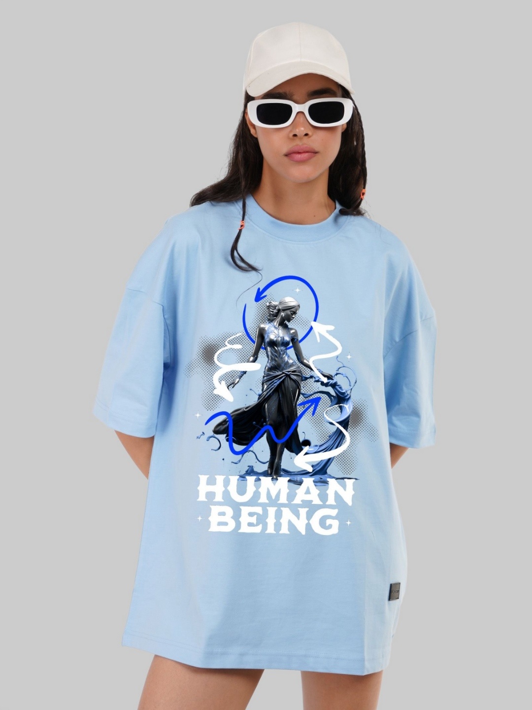 Underrated Club Women Bio Finish Graphic Printed Round Neck Cotton Oversized T-shirt, Blue
Underrated Club Women Bio Finish Graphic Printed Round Neck Cotton Oversized T-shirt, Blue