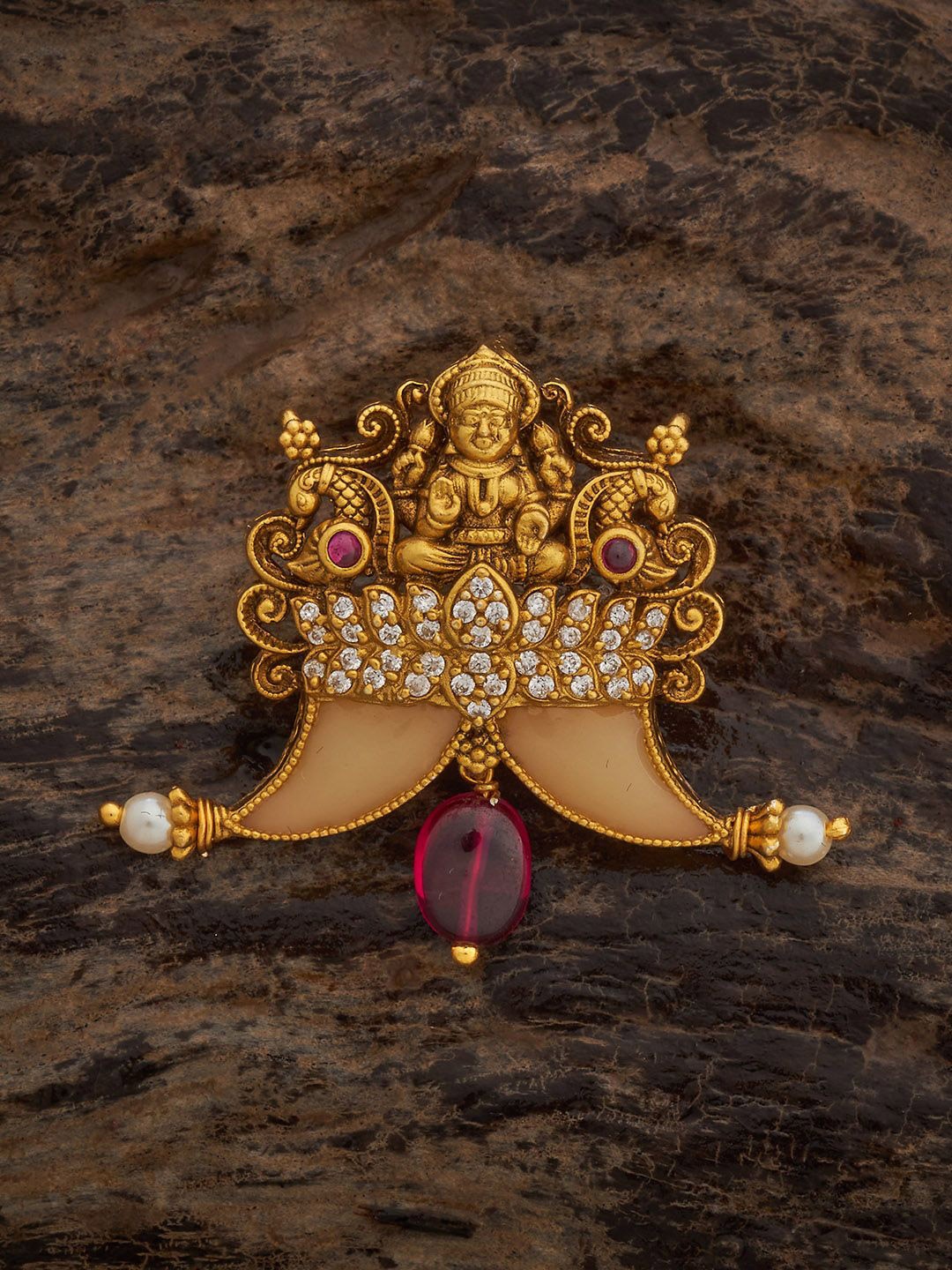 Kushal's Fashion Jewellery 92.5 Silver Gold-Plated CZ-Studded Lakshmi Goddess Pendant
Kushal's Fashion Jewellery 92.5 Silver Gold-Plated CZ-Studded Lakshmi Goddess Pendant