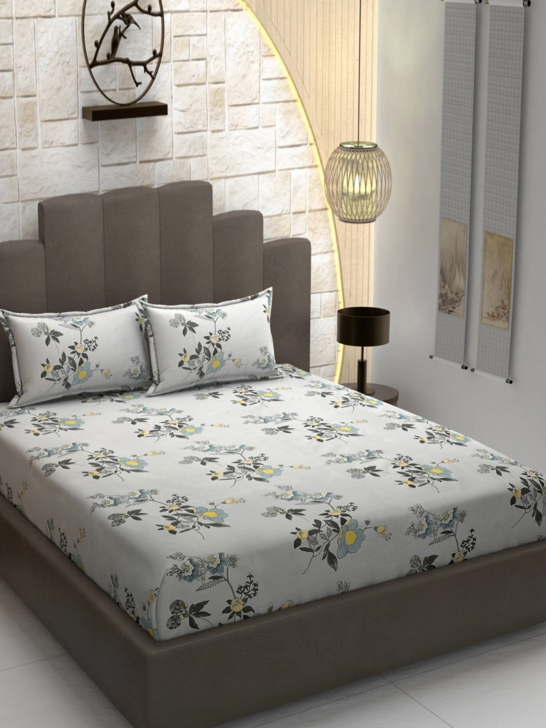 Banchmark Home Furnishings Off White Floral 200 TC King Bedsheet Set 1.83 m x 1.98 m
Banchmark Home Furnishings Off White Floral 200 TC King Bedsheet Set 1.83 m x 1.98 m