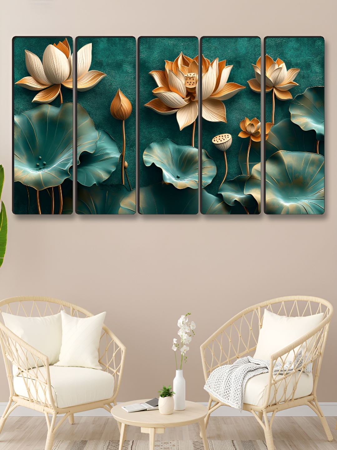 Myntra Elegant Homes Teal & Brown 5 Piece Floral and Botanical Printed Canvas Wall Arts
Myntra Elegant Homes Teal & Brown 5 Piece Floral and Botanical Printed Canvas Wall Arts
