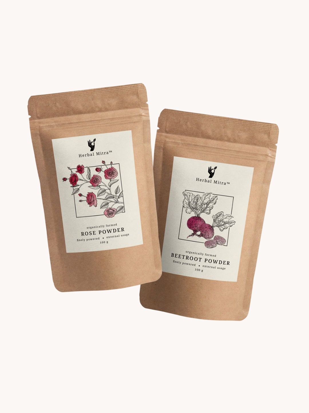 Herbal Mitra Set Of 2 Natural Rose Powder & Beetroot Powder For Face Pack - 100 g Each, Brown
Herbal Mitra Set Of 2 Natural Rose Powder & Beetroot Powder For Face Pack - 100 g Each, Brown