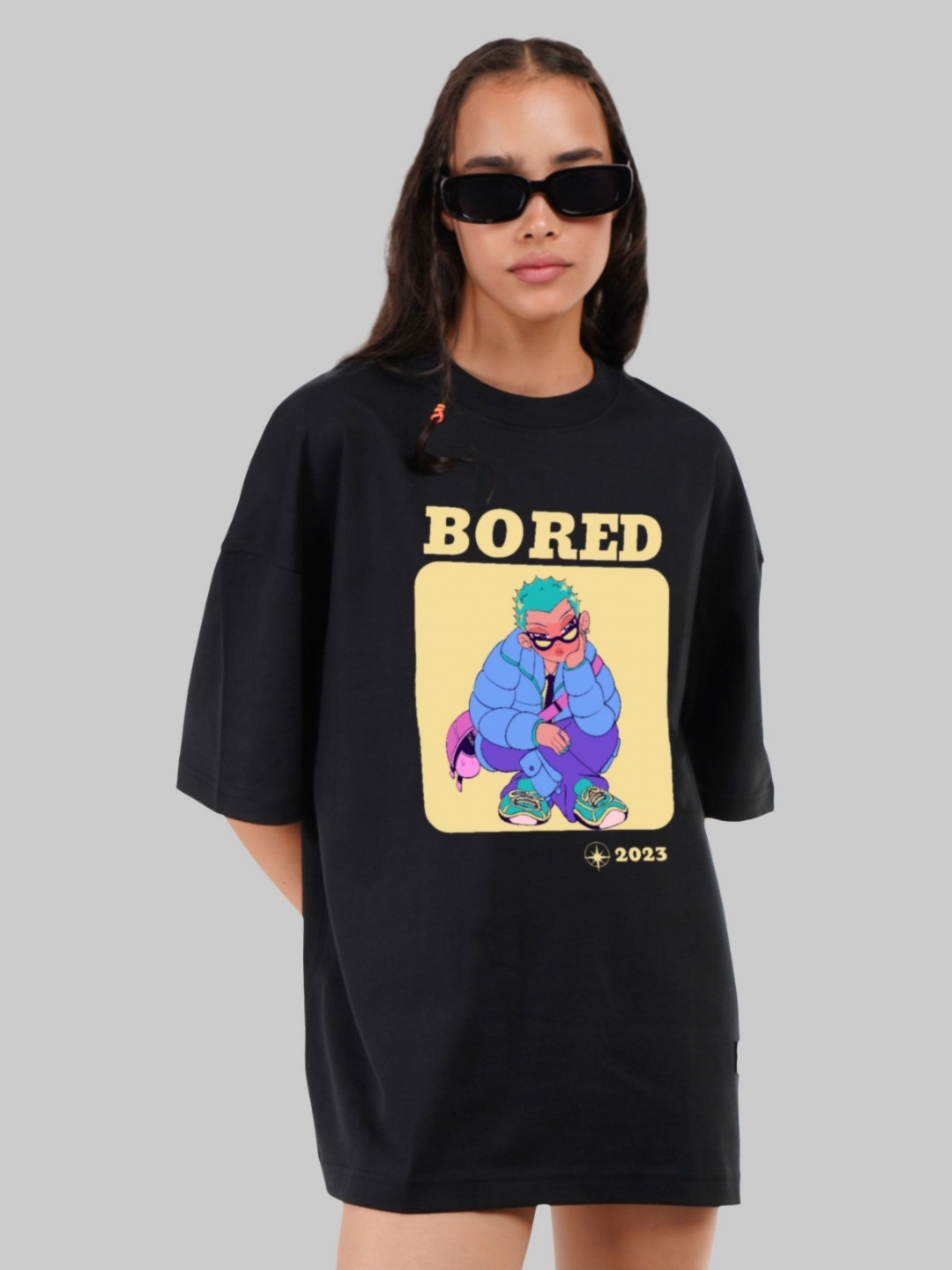 Underrated Club Women Bio Finish Graphic Printed Round Neck Cotton Oversized T-shirt, Black
Underrated Club Women Bio Finish Graphic Printed Round Neck Cotton Oversized T-shirt, Black