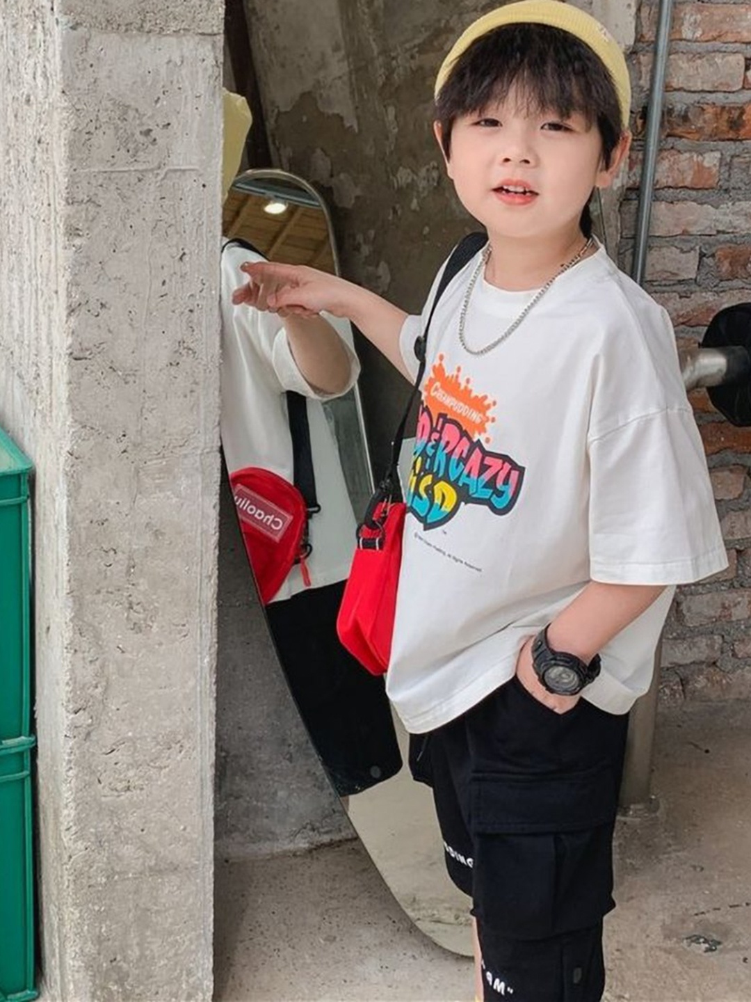 LULU & SKY Boys Typography Printed Round Neck Cotton Oversized T-shirt, White
LULU & SKY Boys Typography Printed Round Neck Cotton Oversized T-shirt, White