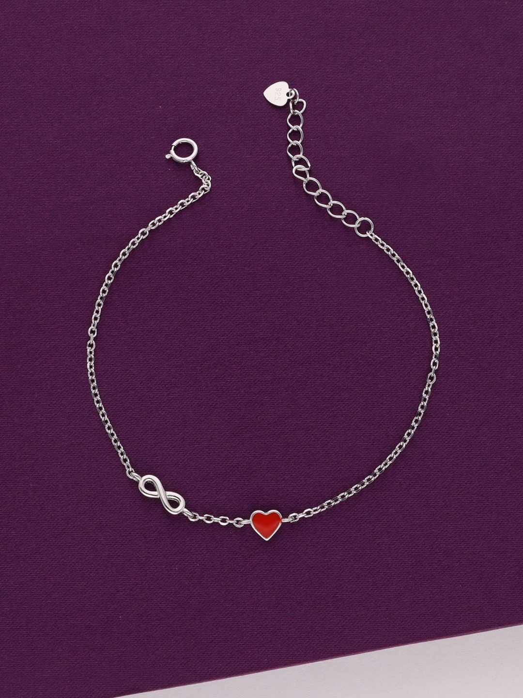 KAI JEWEL Rhodium-Plated Stainless Steel Infinity & Heart Shaped Link Bracelet, Silver
KAI JEWEL Rhodium-Plated Stainless Steel Infinity & Heart Shaped Link Bracelet, Silver