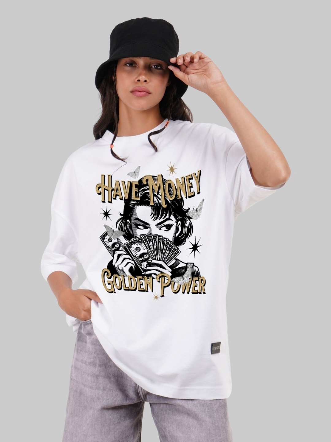 Underrated Club Women Bio Finish Graphic Printed Round Neck Cotton Oversized T-shirt, White
Underrated Club Women Bio Finish Graphic Printed Round Neck Cotton Oversized T-shirt, White