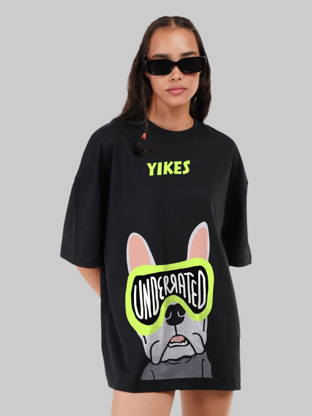 Underrated Club Women Bio Finish Graphic Printed Round Neck Cotton Oversized T-shirt, Black
Underrated Club Women Bio Finish Graphic Printed Round Neck Cotton Oversized T-shirt, Black