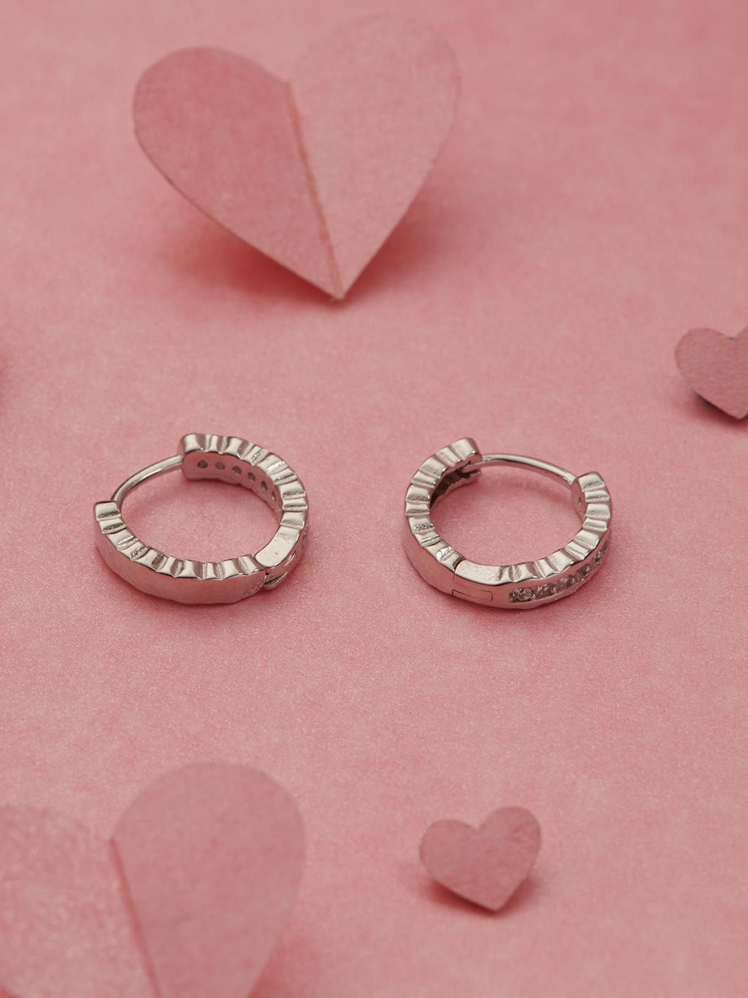 Gargi by P. N. Gadgil & Sons 925 Sterling Silver Artificial Stones Studded Circular Hoops
Gargi by P. N. Gadgil & Sons 925 Sterling Silver Artificial Stones Studded Circular Hoops