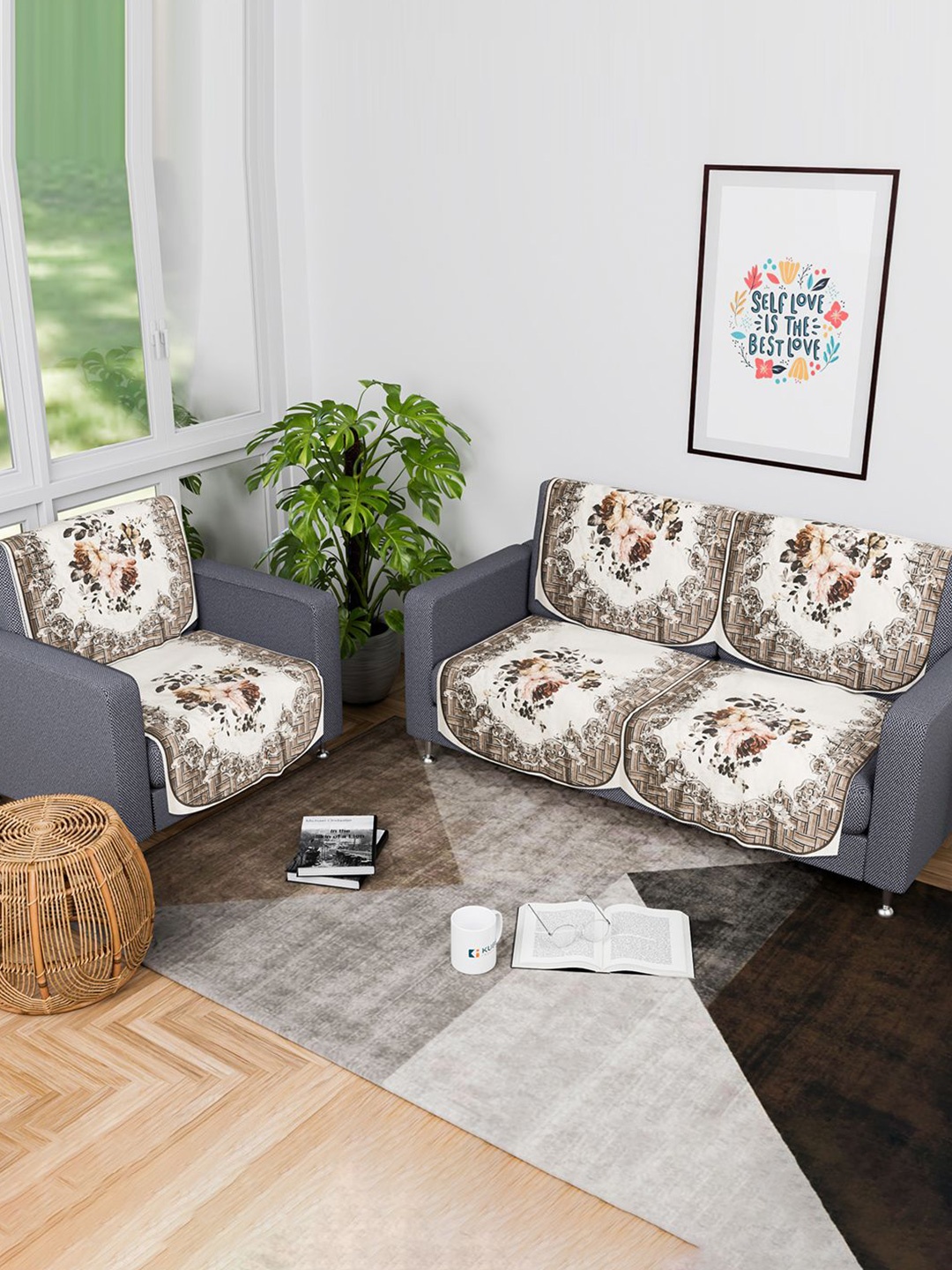 Kuber Industries Brown & White Printed 6 Pieces Floral Printed Velvet 3 Seater Sofa Covers
Kuber Industries Brown & White Printed 6 Pieces Floral Printed Velvet 3 Seater Sofa Covers