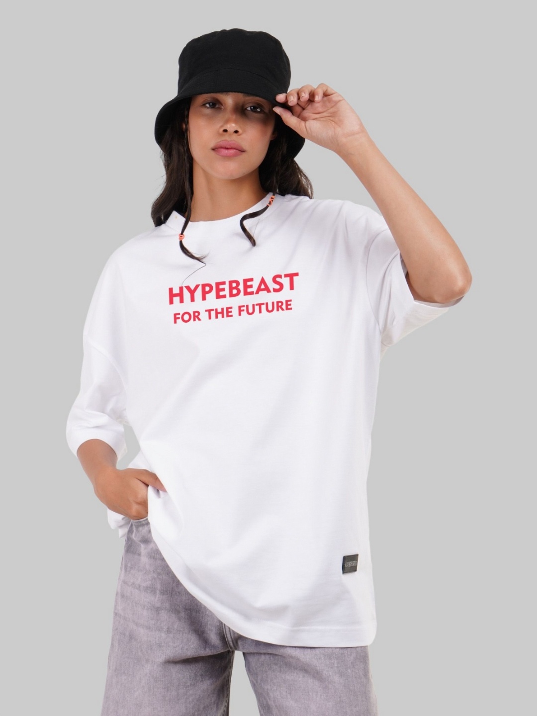 Underrated Club Women Bio Finish Typography Printed Round Neck Cotton Oversized T-shirt, White
Underrated Club Women Bio Finish Typography Printed Round Neck Cotton Oversized T-shirt, White