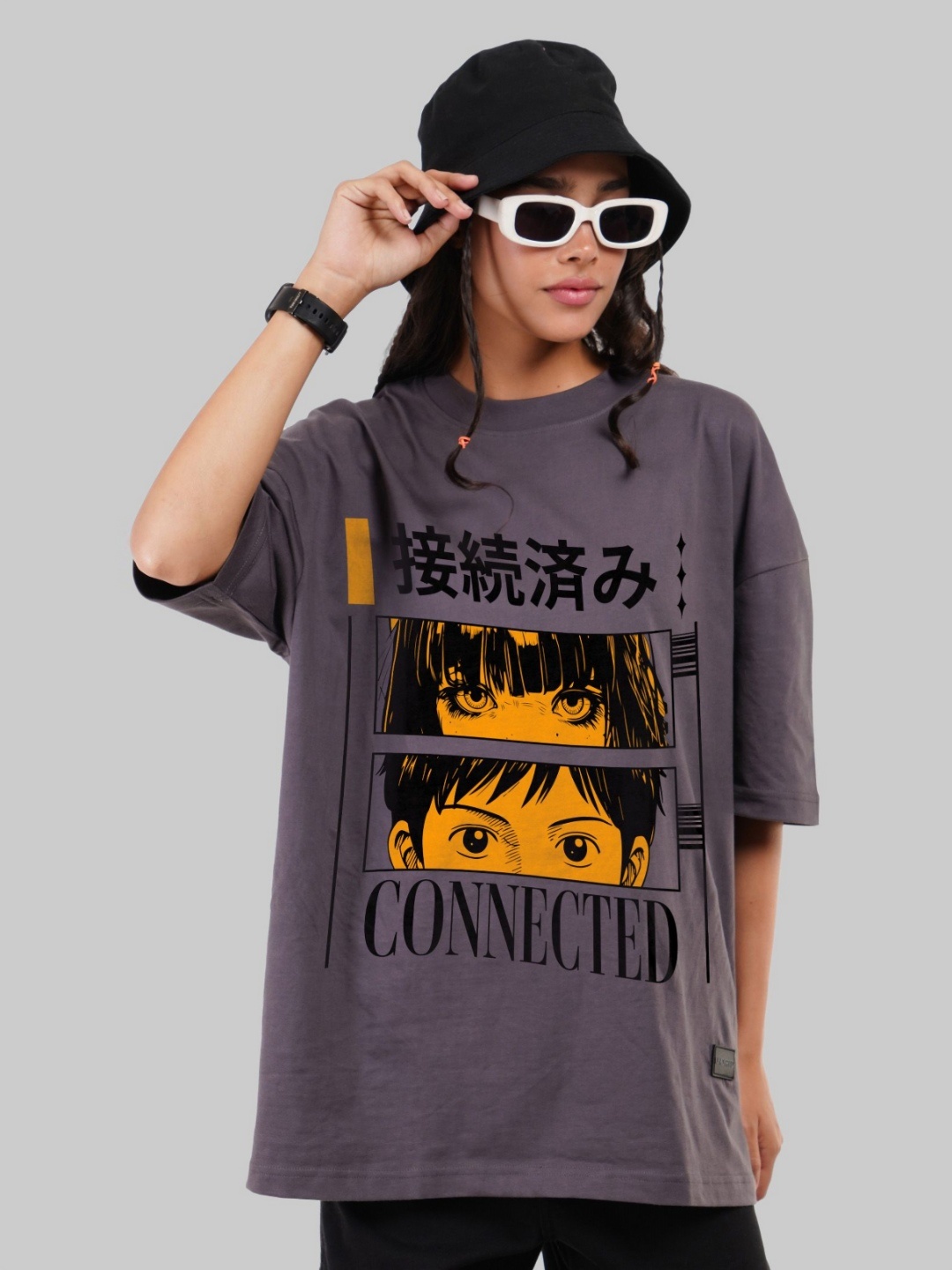 Underrated Club Women Bio Finish Graphic Printed Round Neck Cotton Oversized T-shirt, Grey
Underrated Club Women Bio Finish Graphic Printed Round Neck Cotton Oversized T-shirt, Grey