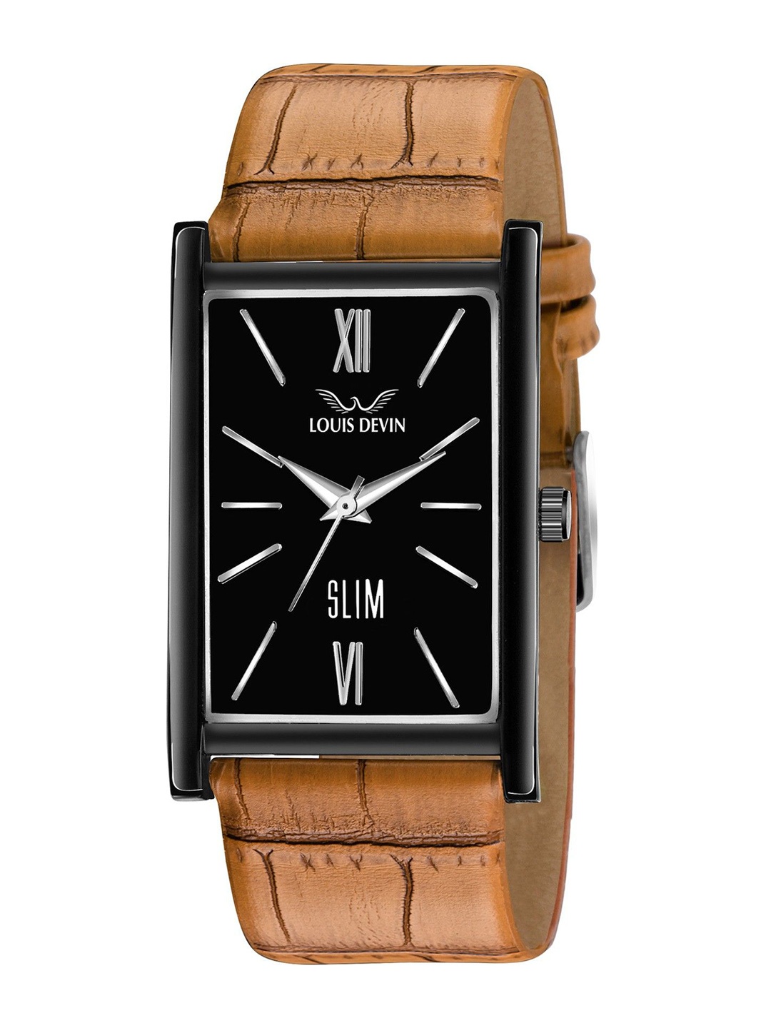LOUIS DEVIN Men Brass Dial & Leather Bracelet Style Straps Analogue Watch LD-BK052-BLK-BRW, Black
LOUIS DEVIN Men Brass Dial & Leather Bracelet Style Straps Analogue Watch LD-BK052-BLK-BRW, Black
