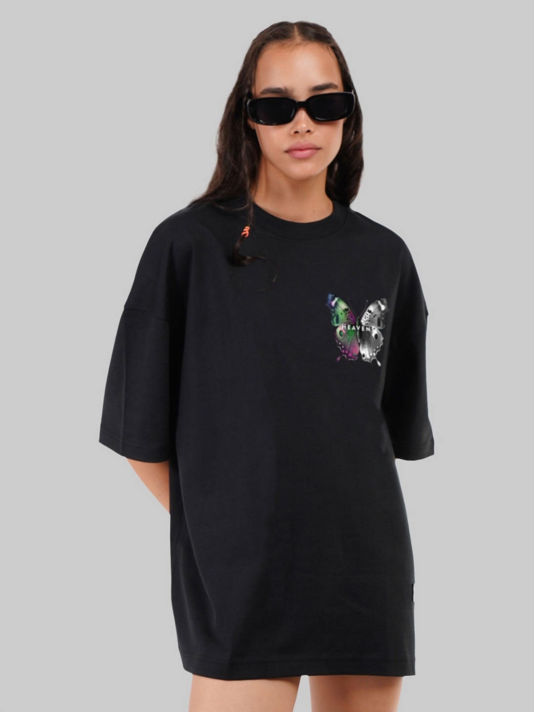 Underrated Club Women Bio Finish Graphic Printed Round Neck Cotton Oversized T-shirt, Black
Underrated Club Women Bio Finish Graphic Printed Round Neck Cotton Oversized T-shirt, Black
