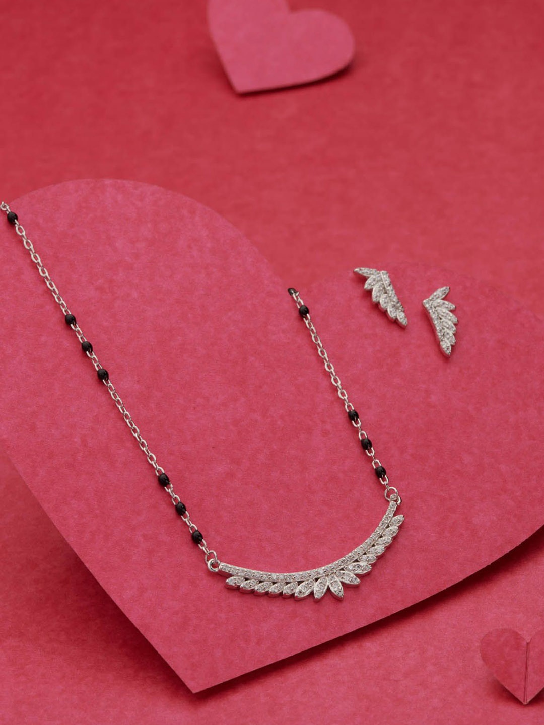 Gargi by P. N. Gadgil & Sons 92.5 Sterling Silver Stones Studded & Beaded Mangalsutra
Gargi by P. N. Gadgil & Sons 92.5 Sterling Silver Stones Studded & Beaded Mangalsutra
