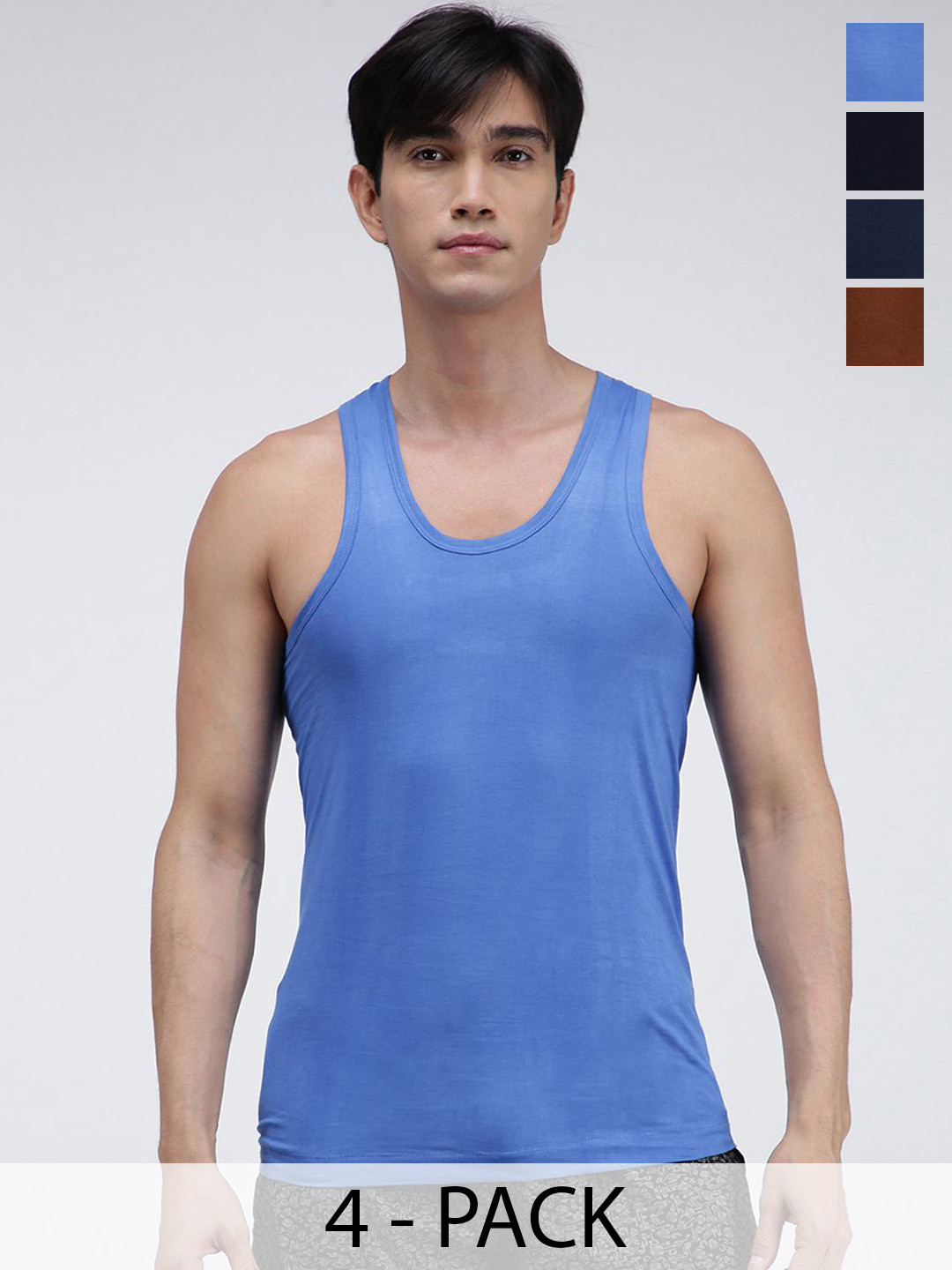 AMUL COMFY Pack Of 4 Pure Cotton Undershirt Innerwear Vests AC-CVESTRN-SB-LB-NY-AF-3XL-4PC, Navy blue
AMUL COMFY Pack Of 4 Pure Cotton Undershirt Innerwear Vests AC-CVESTRN-SB-LB-NY-AF-3XL-4PC, Navy blue