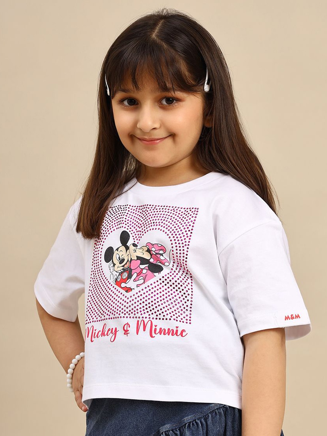 Kids Ville Girls Mickey & Friends Printed Pure Cotton Round Neck Boxy Fit Tshirt, Pink
Kids Ville Girls Mickey & Friends Printed Pure Cotton Round Neck Boxy Fit Tshirt, Pink