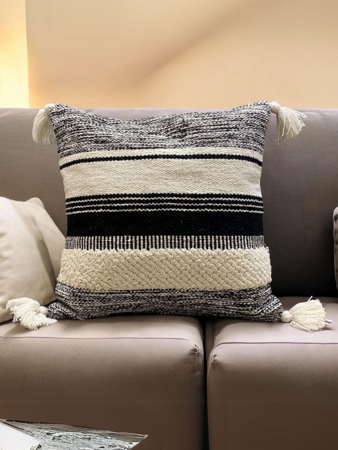 LUSHLYF Tufted Collection White & Black Striped Embroidered Cotton Square Cushion Covers
LUSHLYF Tufted Collection White & Black Striped Embroidered Cotton Square Cushion Covers