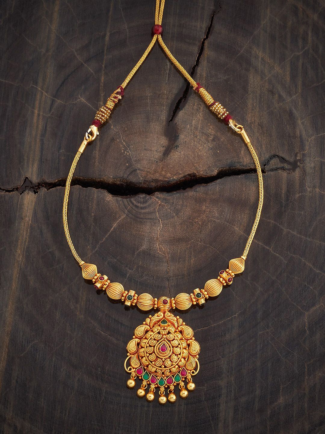 Kushal's Fashion Jewellery 92.5 Sterling Silver Gold-Plated Artificial Stones Necklace
Kushal's Fashion Jewellery 92.5 Sterling Silver Gold-Plated Artificial Stones Necklace