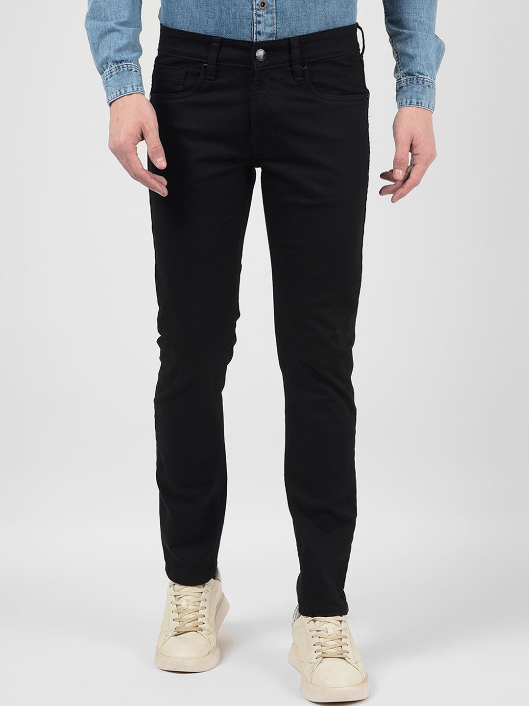 Numero Uno Men Skinny Fit Low-Rise Stretchable Jeans, Black
Numero Uno Men Skinny Fit Low-Rise Stretchable Jeans, Black