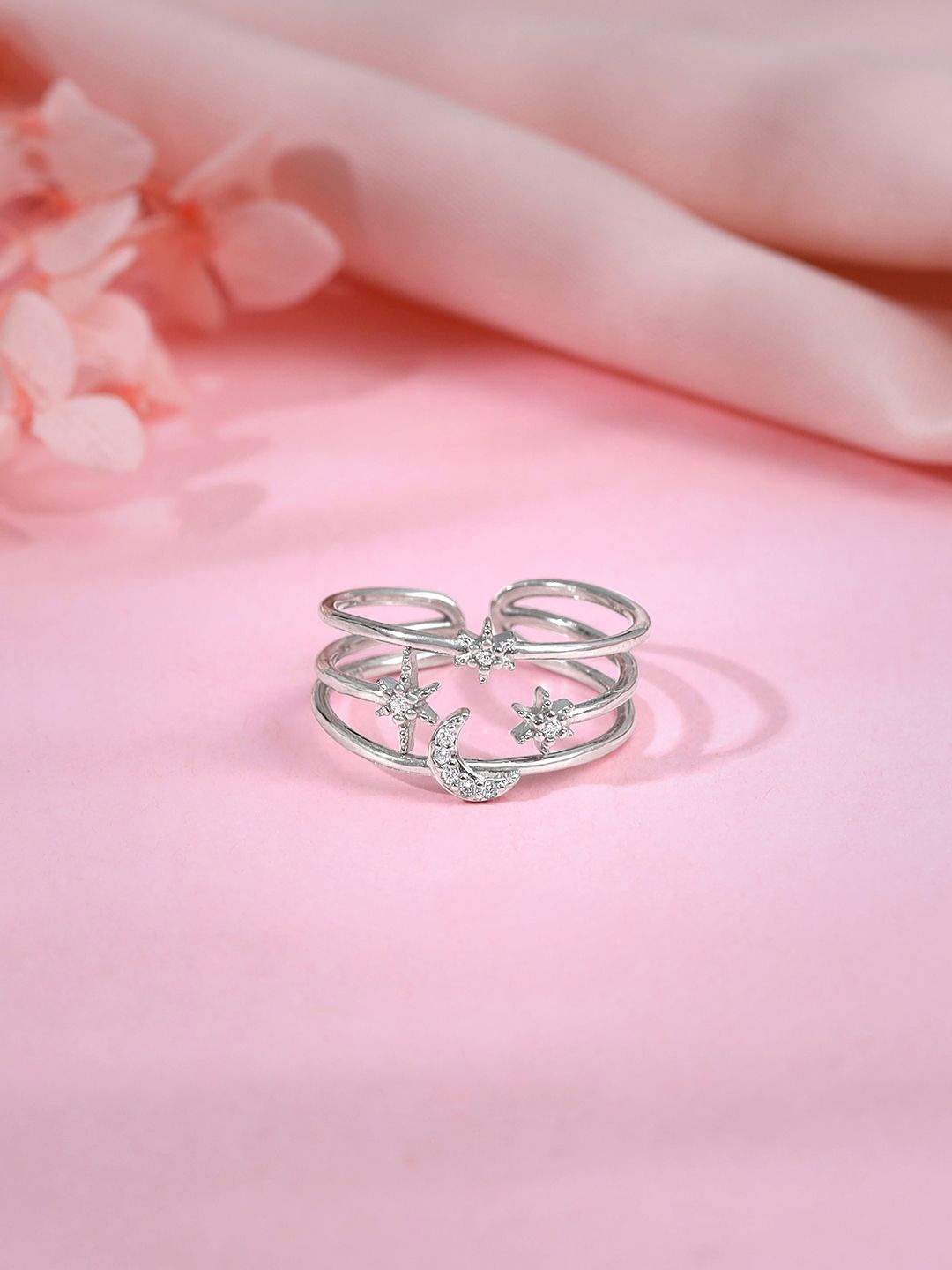 GIVA 925 Silver Rhodium Plated Cubic Zirconia Studded Heavenly Cocktail Adjustable Ring
GIVA 925 Silver Rhodium Plated Cubic Zirconia Studded Heavenly Cocktail Adjustable Ring