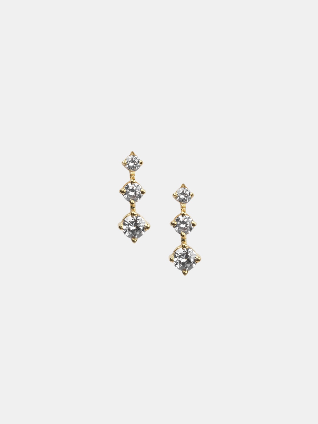 Sica Jewellery Sterling Silver Rhodium-Plated Cubic Zirconia Studded Drop Earrings, Gold
Sica Jewellery Sterling Silver Rhodium-Plated Cubic Zirconia Studded Drop Earrings, Gold