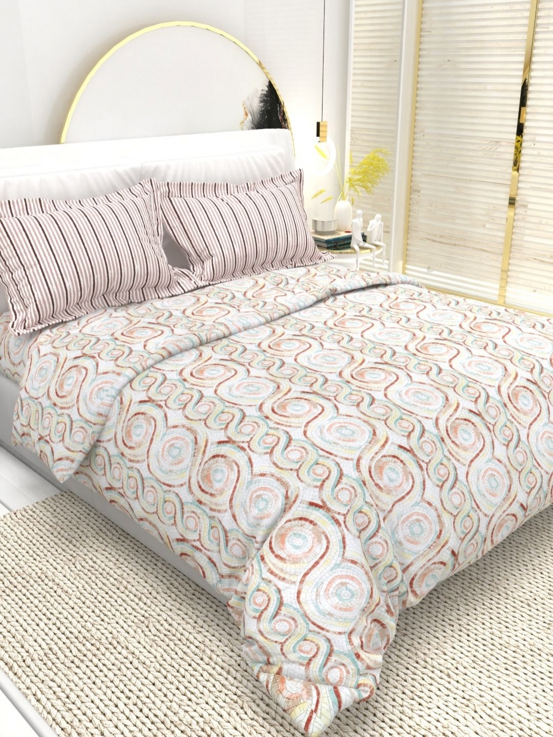THE WHITE MOSS Florence White Printed Cotton 220 TC Queen Bedsheet Set-2.25 m x 2.55 m
THE WHITE MOSS Florence White Printed Cotton 220 TC Queen Bedsheet Set-2.25 m x 2.55 m