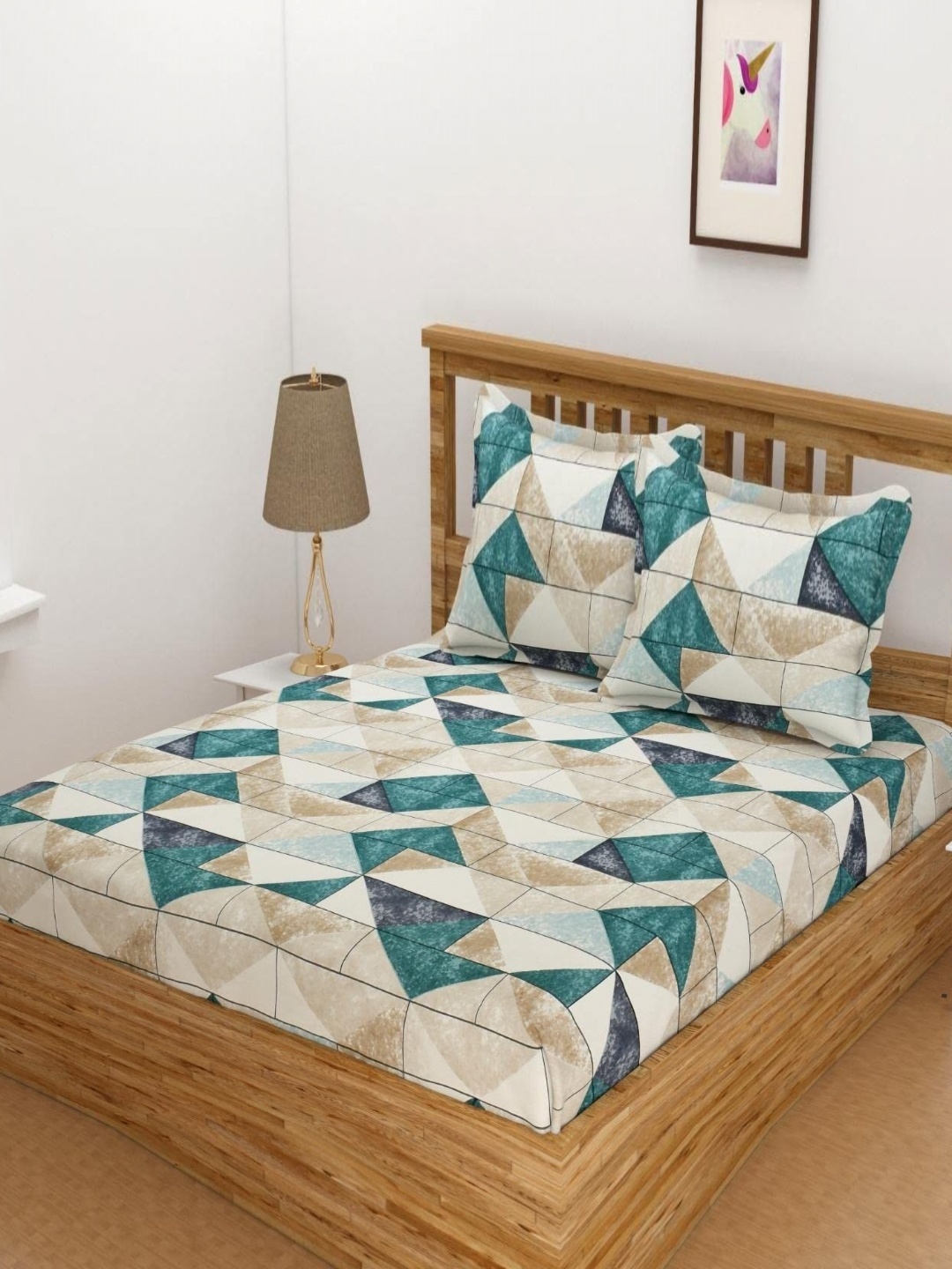 BELVOSTUM Floral Fitted Collection Geometric 220 TC King Bedsheet Set 2.28 m x 2.14 m, Green
BELVOSTUM Floral Fitted Collection Geometric 220 TC King Bedsheet Set 2.28 m x 2.14 m, Green