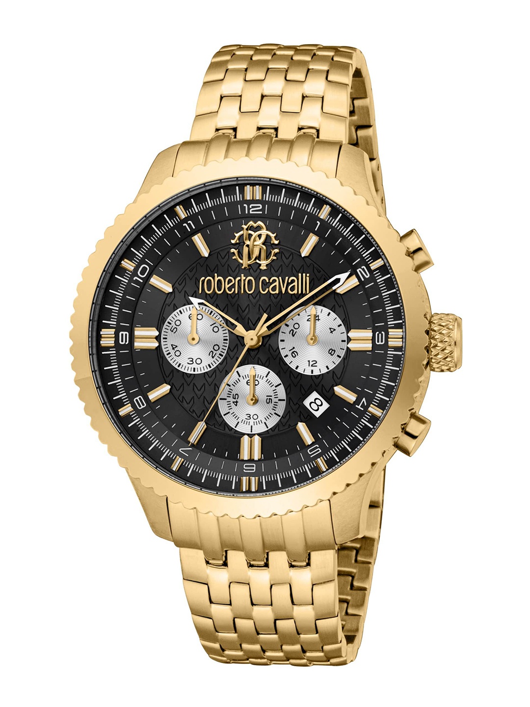 Roberto Cavalli Men Dial & Stainless Steel Bracelet Style Straps Analogue Automatic Watch RC5G127M0075, Gold
Roberto Cavalli Men Dial & Stainless Steel Bracelet Style Straps Analogue Automatic Watch RC5G127M0075, Gold
