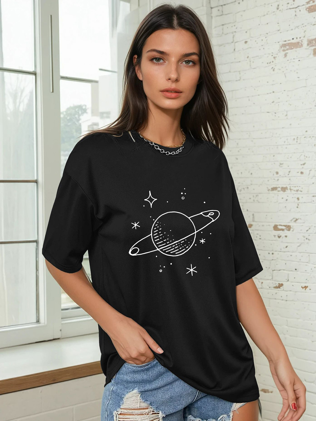 The Roadster Lifestyle Co Galaxy Printed Relaxed Fit Short Sleeve T-Shirt, Black
The Roadster Lifestyle Co Galaxy Printed Relaxed Fit Short Sleeve T-Shirt, Black