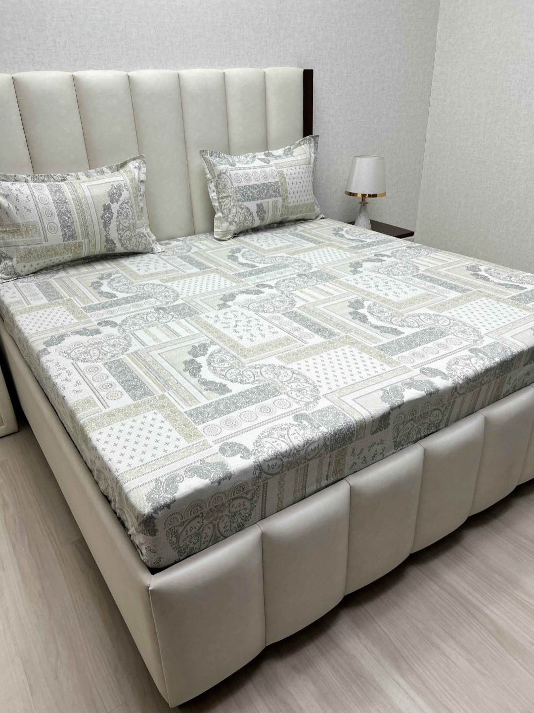Pure Decor Velar Green Ethnic Printed Pure Cotton 230TC King Bedsheet Sets 2.74 m x 3.04 m, White
Pure Decor Velar Green Ethnic Printed Pure Cotton 230TC King Bedsheet Sets 2.74 m x 3.04 m, White
