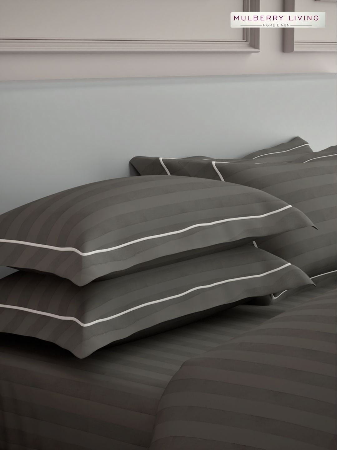 Mulberry Living Elysian Stripes Grey 2 Pieces Striped Pure Cotton Rectangle Pillow Covers
Mulberry Living Elysian Stripes Grey 2 Pieces Striped Pure Cotton Rectangle Pillow Covers