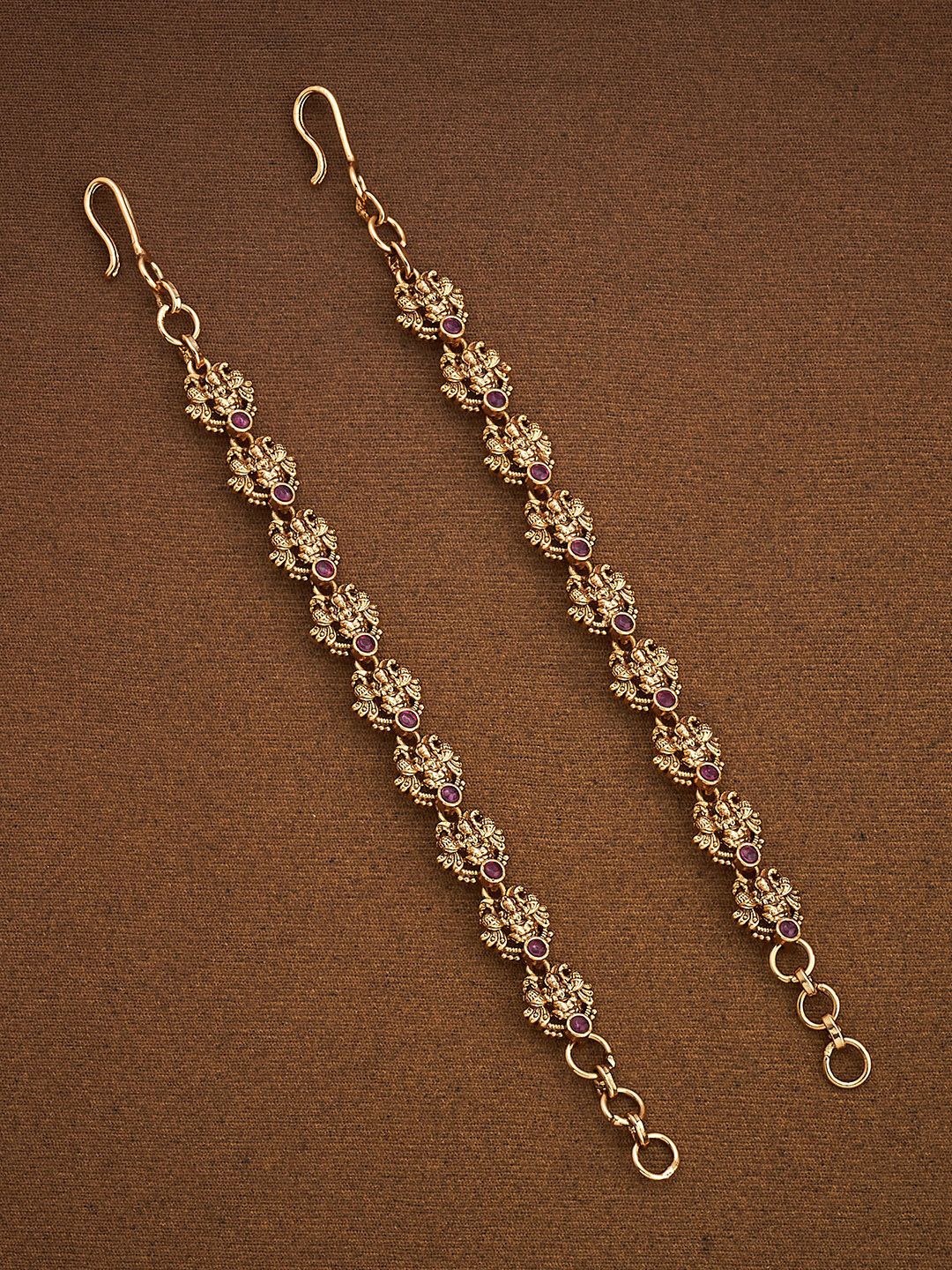 Kushal's Fashion Jewellery Gold-Plated Classic Stones Studded Antique Matil Earrings
Kushal's Fashion Jewellery Gold-Plated Classic Stones Studded Antique Matil Earrings